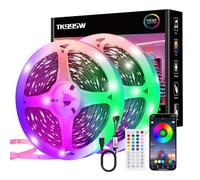 Tiras Led 40 metros, Rgb Luces Con 44 Teclas Mando A Distancia Pulsador Y AppmúLtiples Control, Colores Sincronizados Ritmosmusicales, Adecuado Para Uso Como Dormitorio/ SalóN/ Cocina Decorativas