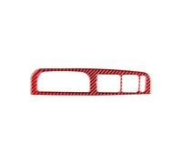 Tiras Molduras Interiores Para VW Para Golf 4 1999-2004 Panel Embellecedor Interior Fibra Carbono Para Interruptor Elevalunas(Rojo,izquierda)