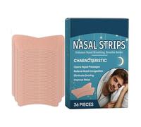 Tiras Nasales - 36 Piezas Tiras Para Nariz | TirasVentilación Parches De Sueño Tela No Tejida 2.2x7.1cm Anti Ronquidos Mejora Respiración Descanso Nocturno