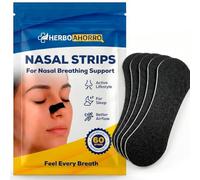 Tiras Nasales Adhesivas para Abrir la Nariz - Facil Colocacion Uso Externo y de Un Solo Uso - Favorece el Flujo de Aire y la Respiracion - Actividad Física - 60 Tiras Nasales Herboahorro