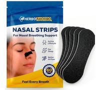 Tiras Nasales Adhesivas para Abrir la Nariz - Facil Colocacion Uso Externo y de Un Solo Uso - Favorece el Flujo de Aire y la Respiracion - Actividad Física - 60 Tiras Nasales Herboahorro