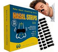 Tiras Nasales Antironquidos | Ayuda a Mejorar la Respiración y el Rendimiento | Nasal Strips Antironquidos | Para La Mayoría De Narices | Adhesivo Resistente N1 (60 Piezas)