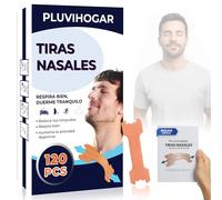 Tiras Nasales Antironquidos PLUVIHOGAR®| Unisex Extrafuerte 120 Pcs Adhesivo Dilatador Hipoalergénico para Deportistas. Ideal para Dormir, Aliviar Congestión y Respirar Mejor.