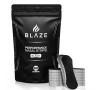 Tiras nasales de rendimiento para respirar (60 unidades) - A prueba de aceite y sudor para atletas y aficionados al gimnasio - Tiras nasales atléticas para roncar y dormir - Cuerpo ancho, ajuste