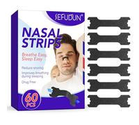 Tiras nasales extra fuertes para aliviar los ronquidos, 60 unidades, tiras nasales para respirar y mejorar el sueño, dilatadores nasales para hombres y mujeres, uso diario y nocturno, antirronquidos