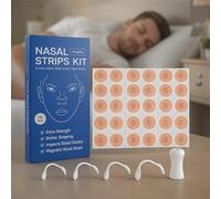 "Tiras Nasales Magnéticas Antironquidos, Dilatador Nasal para Dormir Mejor, 30 Parches con Aplicador, Reduce Ronquidos y Mejora la Respiración Nasal Deportiva "