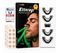 Tiras Nasales Magnéticas para Dormir, Dilatador Nasal, 35 Días | Tiras nasales magnéticas con fijación firme para dormir, deporte y uso diario; 35 pares de adhesivos negros.