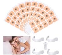 Tiras Nasales Magnéticas para Dormir y Deporte - Kit Antironquidos de 30 Pares, Dilatador Nasal para Respirar Mejor por la Nariz, Parches Nasales Blancos de Alta Adherencia para Descanso Nocturno