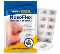 Tiras Nasales Magnéticas Recambios - 60 Adhesivos Transparentes Hipoalergénicos para 30 Días - Parches Antironquidos Compatibles con Tira Nasal Magnética, Respiración Nasal Mejorada - HerboAhorro ®