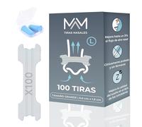 Tiras Nasales para Respirar Mejor por La Nariz Transparentes Talla L - 100 Unidades Tiras Nasales Antironquidos - Nasal Strips Anti Ronquidos para Dormir - Tiras Nasales Deportivas Transpirables