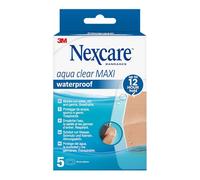 Tiras Nexcare Aqua Clear MAXI Waterproof, 60 mm x 88 mm, 5/Pack