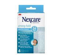 Tiras Nexcare Strong Hold Pain-free Removal, 76.2 mm x 101 mm, 4/Paquete