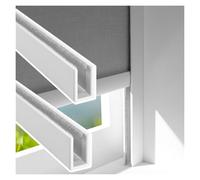 Tiras opacas personalizables para persianas de ventana, bloqueadores de luz de aluminio con kit de tornillos, 150 cm, ideal para dormitorio y turno de noche, borde blanco