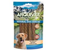 Arquivet, Tiras de ternera, Snacks naturales para perros, Golosinas y premios para perros, 100 g