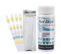 Tiras para probar contenido en piscina y spa, kit de natación de 7 parámetros para dureza, cloro, cloro y alcalinidad de spa, dureza y probador de ácido cianúrico