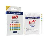 Tiras pH universales 100 piezas Aquachek Tiras de rango completo 0 a 14, Prueba pH rápida para agua potable, laboratorios, acuarios, gimnasios, piscinas