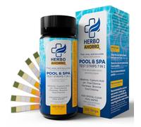 Tiras Reactivas 7 en 1 para Piscina y Spa - Medidor de pH, Cloro Libre, Alcalinidad, Dureza Total, Ácido Cianúrico y Bromo - Ideal para Bañeras de Hidromasaje y Mantenimiento Profesional - 100 uds