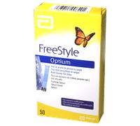 Tiras Reactivas Glucemia Freestyle Optium 50 Unidades - Medición De Glucosa En Sangre