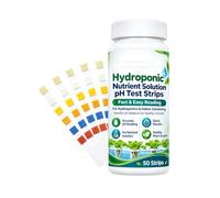Tiras Reactivas pH Papel de Prueba Rápida Hidropónico Portátil Medidor | 50 Piezas Tiras pH Alcalinidad Solución Para Depósito Aeroponía Jardinería Interior Exterior Jardín y Patio