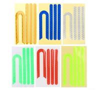Tiras reflectantes de seguridad para Xiaomi Electric Scooter Pro Pro2 1S, calcomanías de PVC rectas en U para visibilidad nocturna y protección de bordes (10 unidades, rojo)