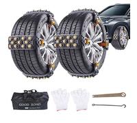 Tire Chains - Anti-skid Chain, Reutilizable 5-Second Install Traction Straps With Installation Wrench, Fit 165-265 mm Wheel Anti-Slip Car Tire Chains | For Safe Trip Lawn Mower SUV Trailer Cold