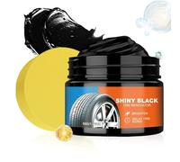 Tire Coating Paste - 50 g Deep Cleaning Black Restoration Cream for Car Truck SUV RV Automotive Wheels Shine Protection | Long Lasting Rubber Care Formula Garage Workshop Use