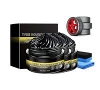 Tire Coating Paste - Restores Deep Black Shine and Protects Rubber & Plastic Tires for Cars, Trucks, SUVs, Motorcycles, and Exterior Trims (3pcs)