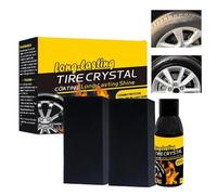 Tire Coating - Rubber SideWall, 100ml Wheel Coating with Sponge, Long Lasting Tire Shine | Elastomer Gloss Glaze Long-Lasting Bright Luster Protection for Looking like New Truck Motorcycle RV