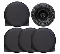 Tire Cover - Oxford Cloth 73cm | 4X Tire Wheel Protector Cover, Sun Protection Wheel Guard with Elastic Straps | For Car Truck RV Caravan Outdoor Parking Use