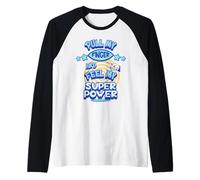 Tire de mi Dedo y Sienta mi súper Poder Camiseta Manga Raglan