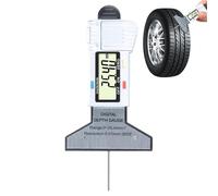 Tire Depth Gauge - 112.5mm/4.42in Tire Wear Depth Gauge | Electronic LCD Display 0.01mm Precision Tester 0-25.4mm Range With Return Spring For Racing Professional Beginner Driver