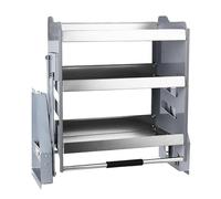 Tire Down Cabinet Organr 304 Stainless Steel Retible Kitchen Shelf con amordaza hidráulica, Mano Dura de 20 kg Capacidad de Carga, Rack de Almacenamiento de Espacio para despensa de Barca