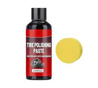 Tire Dressing - 50ml Coating Tyre Wax with Sponge,Tire Cleaner and Shine,for Looking like New Truck Motorcycle Rv Long-Lasting Bright Luster Protection Blackening