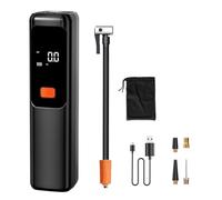 Tire Inflator - 12v Electric Auto Shutoff Air Compressor Pressure Gauge for Accurate Inflation, Portable Design with Multi-Adapter Kit for Car, Motorcycle, Bicycle, Sports Balls, Outdoor Use