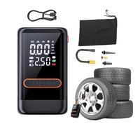 Tire Inflator, Air Compressor, 4.33x3.35x1.93in Electric Pump, Built-in Gauge, Compact Design for Car Tires, Motorcycle Use, Maintenance, Truck Support, Kit, Travel Tool, Outdoor
