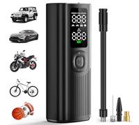 Tire Inflator Portable Air Compressor,150PSI Compresor Aire Coche,Batería Recargable Mini Inflador Ruedas Coche con Manómetro Bomba De NeumáTicos Inflador Electrico para Coches Motos Anillo