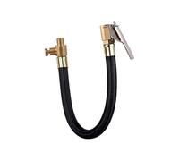 Tire Inflator Pump Hose, 60cm Car Valve Air Rubber Hose Tire Chuck with Clip Extension Hose Adapter