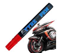 Tire Paint Marker - Waterproof Wheel Lettering Pen, Weatherproof Erasable Drawing Tool, Single Head Tip + Quick Dry Water-Based Ink, Permanent Acrylic Polymer Fluid - For Vehicle Bikes & Bicycles