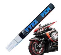 Tire Paint Marker - Waterproof Wheel Lettering Pen, Weatherproof Erasable Drawing Tool, Single Head Tip + Quick Dry Water-Based Ink, Permanent Acrylic Polymer Fluid - For Vehicle Bikes & Bicycles