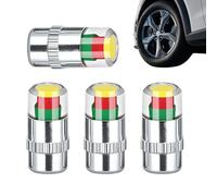 Tire Pressure Cap - Copper, Monitor Sensor, Automotive Safety, Psi Indicator | 4 Piece Set, 2.4bar 36psi, Three Color Alerts For Car,motorcycle,truck,SUV,travel,road,garage,commuting