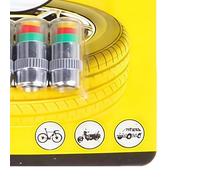 Tire Pressure Caps Sensor Indicator - 4 Pack Valve Stem Covers, Pressure Monitor Top, Air Leak Protection Accessory | SUV Car Motorcycle Truck Vehicle Maintenance for Daily Commuting