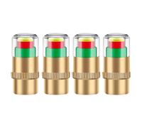 Tire Pressure Gauge Caps - 2.3cm Air Valve Stem Caps | Metal & PC Tire Pressure Monitor, 3 Color Visual Alert Indicator Sensor For Car Truck Motorcycle Maintenance Saving Safety Accessories