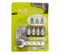 Tire Pressure Monitoring Caps - 4 Pieces Gauge Alert Valve Covers for Safe Driving | Material with Easy Installation, Ideal for Motorcycles, Trucks, SUVs, Daily Commuting, and Long-Distance TR