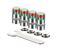 Tire Pressure Monitoring Caps - Smart | Easy To Read 3-Color Covers For SUV and Auto Alert Monitoring, Valve Stem Caps For Car Wheel; Perfect For Quick Safety Checks and Efficiency