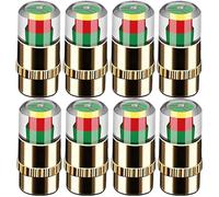 Tire Pressure Monitoring Valve Cap, 2.4 Bar 36psi Pressure Monitor Tire Valve Stem Caps, 3 Color Visual Indicator for Cars Motorcycles Bicycles (Gold-8pcs)