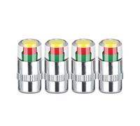 Tire Pressure Valve Caps - Air Pressure Indicator | 2.4bar 36psi Sensor Valve Stem Covers Easy To Read Display For Cars Trucks SUV Trailer, Automotive Tire Monitor Protection Caps Travel Road Safety U