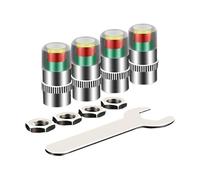 Tire Pressure Valve Caps | Smart 3 Color Indicator | Car Tire Pressure Monitor Valve Stem Caps | For Truck SUV Wheel Auto Alert Monitoring Nozzle Stem