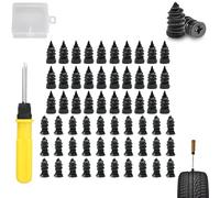 Tire Repair Rubber Nail, Vacuum Tire Repair Rubber Nails Kit with 2 Sizes, Flat Tires Patch Nails Screws, Tires Screw Plug Fast Repair Tool for Car Motorcycle Jeep Puncture Repairs (60pcs)