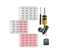 Tire Repair Rubber Nails Kit with 2 Sizes, Fast Self-Service Tire Repair Tools, Screw in Tire Repair Plugs with Box and 2 Sizes Screwdriver, Tire Screw Plug Repair (60pcs (L+S))