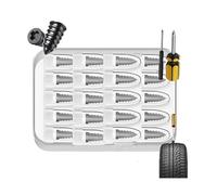 Tire Repair Rubber Nails Kit with 2 Sizes, Fast Self-Service Tire Repair Tools, Screw in Tire Repair Plugs with Box and 2 Sizes Screwdriver, Tire Screw Plug Repair (20pcs L)